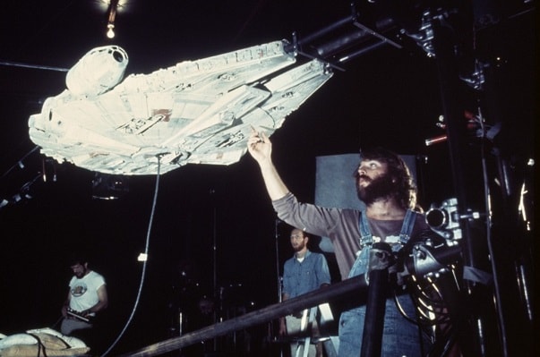 John Dykstra on the set of Star Wars