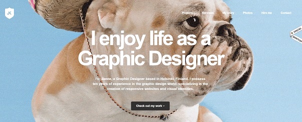Bold typography in website design, via janne.me