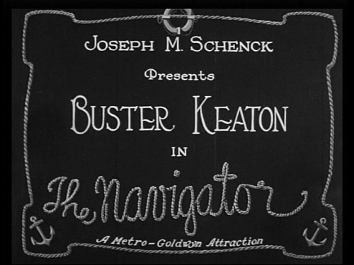 Film title for The Navigator, 1924. Image via Pinterest. 
