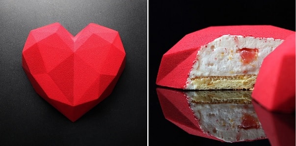 3D design of a heart cake by Dinara Kasko